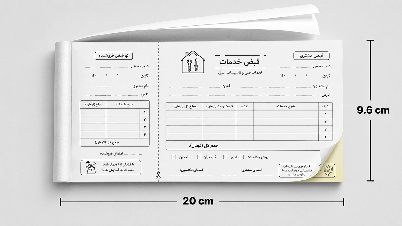 فاکتور کاربن لس تک رنگ مشکی در سایت چاپ آنلاین چاپاتو